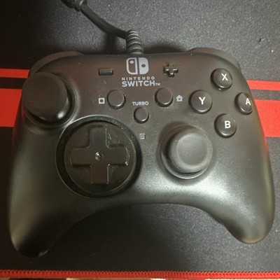 Hori HORIPAD Wired USB Turbo Controller for Nintendo Switch Black 7ft Cable