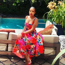 Mara Hoffman Mei Lace-Up Dress Floral Size 2