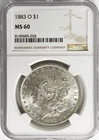 1883 O $1 Morgan Silver One Dollar US Coin MS60 Uncirculated