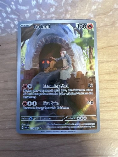 Pokémon Torkoal 172/167 Full Art Illustration Rare Holo Twilight Masquerade 130