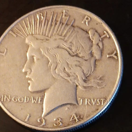 1934 peace silver dollar XF