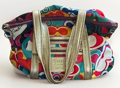 Coach Poppy Graffiti Glam Tote for sale | eBay