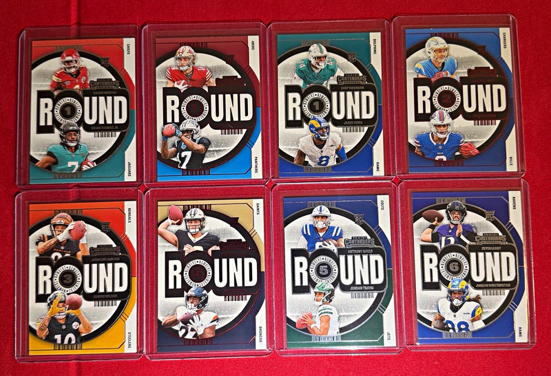 Panini Contenders Football Round Numbers Rookie RC (8 Card Lot)