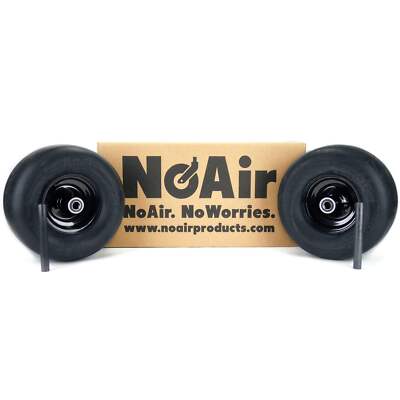 NoAir  (2) Flat Free Tire Assemblies 11x6.00-5 Fits Cub Cadet ZT1 634-05664