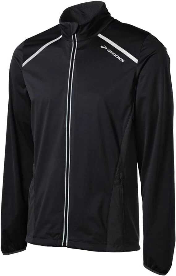 Brooks running jacket mens sale black