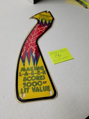LASER BALL WILLIAMS Used Pinball Playfield Plastic Part Parts 30C-493-6 #6 - Picture 1 of 2