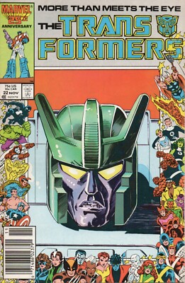 TRANSFORMERS #22 (Nov 1986) Newsstand 1st STUNTICONS VF/NM