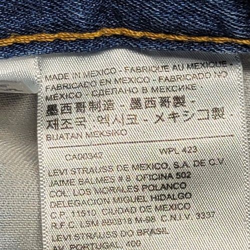 Levis Jeans Mens 34x30 Blue 505 Light Wash Regular Straight Denim Distressed - Picture 16 of 19