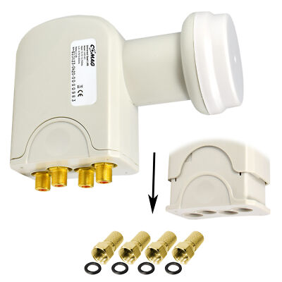 Comag QUAD LNB 0,1dB Quattro Switch FULL HDTV HD UHD 4K für 4 Teilnehmer direkt 