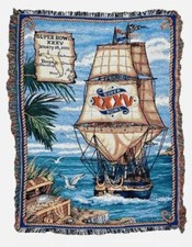 Super Bowl XXXV knit blanket Baltimore Ravens vs NY Giants Tampa Tapestry style