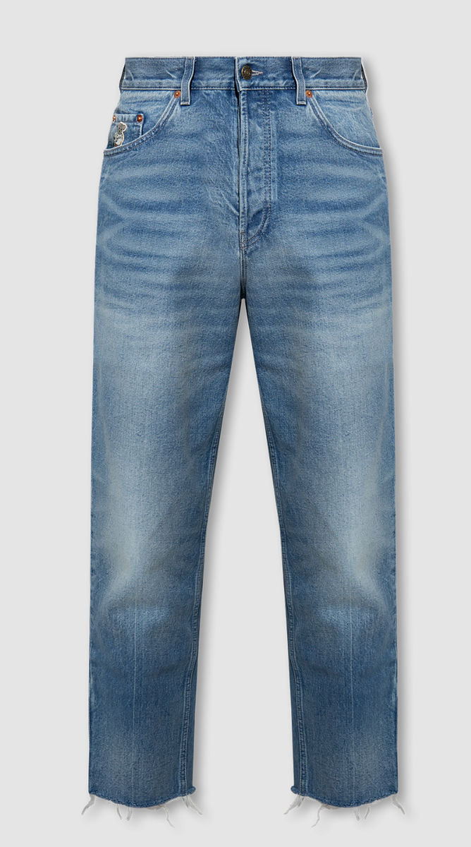 Gucci Jeans Logo Koala Patch Pants Trouser Retro Washed