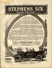 1917 Stephens Motor Cars Ad: Moline Plow Co.,Freeport,  Moline, Illinois