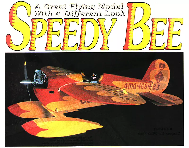 Model Airplane Plans (RC): Speedy Bee 40 4-Chan for .09-.26ci or Turbo 10  Elec.