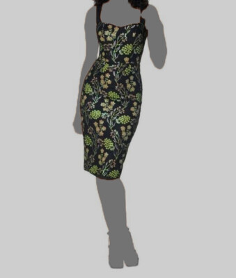 $279 Dress The Population Women's Black Nicole Bodycon Midi Dress Size XS