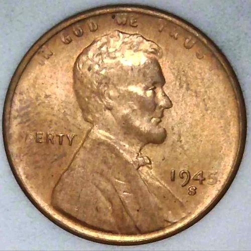 1945-S 1C Lincoln Wheat Cent Uncirculated 25wc0518-1