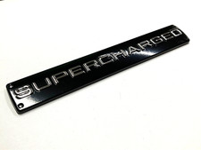 NEW BLACK/CHROME SUPERCHARGED BADGE FOR RANGE ROVER SPORT VOGUE DISCO RRB269-MAT