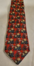 Vintage Burberry Burberrys All Silk Necktie Sunflowers Butterflies Print