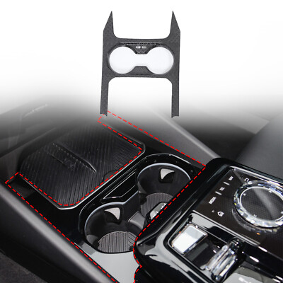 Real Carbon Fiber Center Cup Holder Panel Cover Trim For BMW 5 Series G60 2024+