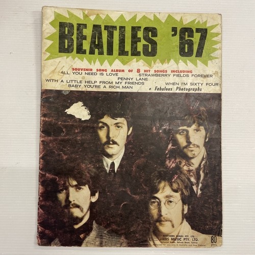 The Beatles '67 - Souvenir Song Album Of 8 Hit Songs - 26 pages.