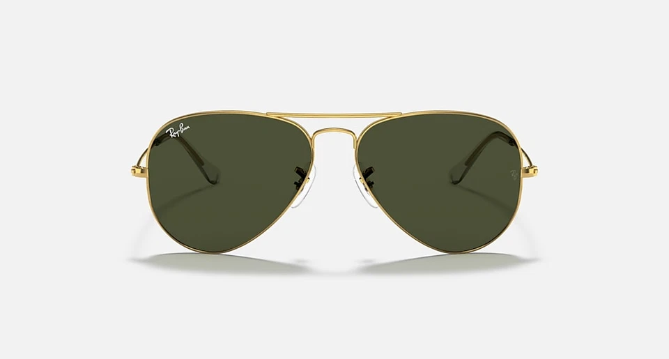 Auténticas monturas Ray Ban Classic Aviator doradas, lentes verdes RB3025 58 mm unisex Foto 2 de 4