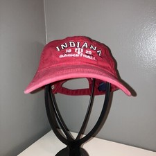 Indiana Uni Basketball Red Hat Cap 18 20 Titan Headwear Adjustable OSFM H236