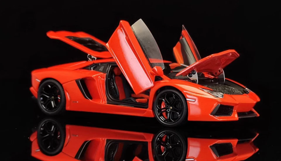AUTOart 1/43 Aleación Coche Completamente Abierto Modelo Lamborghini Aventador LP700-4 Naranja Foto 3 de 4