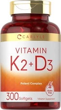 Vitamin K2 MK-7 With Vitamin D3 10000 IU Bone Heart Health Support, 300 SoftGels
