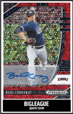 2020 Panini Prizm Draft Burl Carraway RED DONUT PRIZM Auto 41/99 
