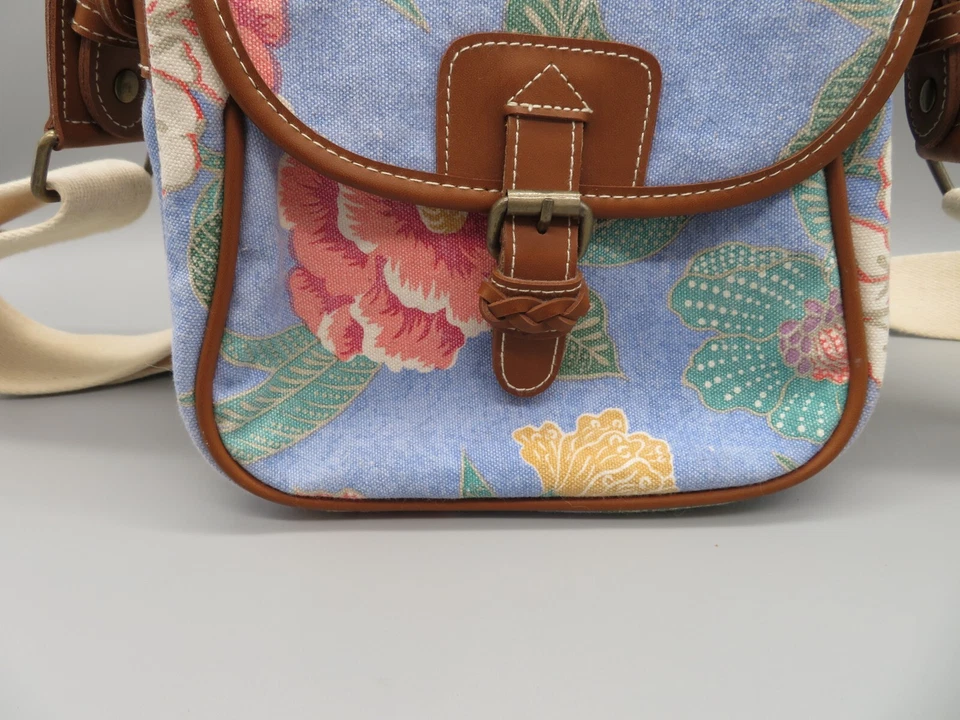 Bolso Bandolera Vintage Liz Claiborne Floral Flor Denim Foto 3 de 4