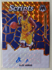 2019-20 Panini Mosaic Scripts Orange Golden State Warriors Alec Burks