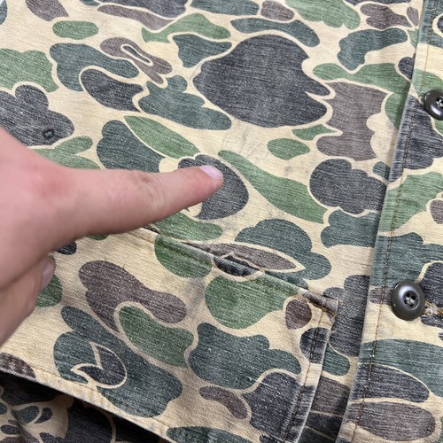 Saf-T-Bak Men's Size XL Duck Camo Shooting Chore Barn Coat Corduroy Green Collar - Picture 5 of 11