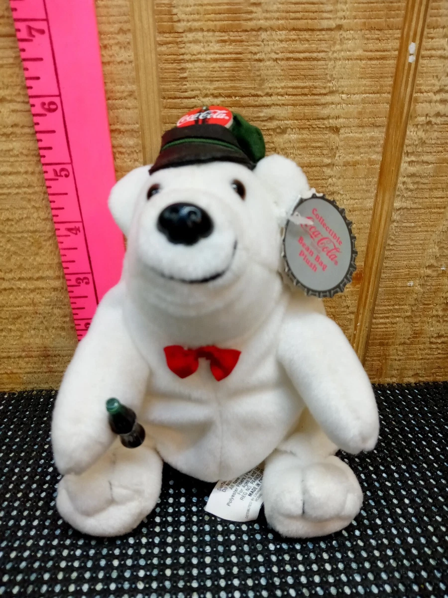 1997 Collectible Coca Cola Bean Bag Plush Polar Bear in Drivers