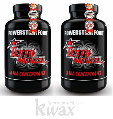 (EUR 190,53/kg) 2er-Pack - Powerstar Food - Testo Natural - 2 x 150 Kapseln