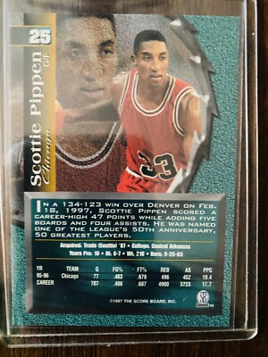 シカゴブルズ NBA ピッペン 1997 Score Board Talkn' Sports Scottie Pippen #25 Chicago