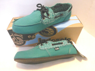 Indosole Womens 8 Prahu Shoes Green Honest Tea NEW organic upper repurposed sole