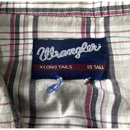 WRANGLER Vtg Men's Shirt 2XL Tan Striped Button Pearl Snap Short Sleeve | B1 - Picture 3 of 5