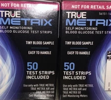 True Metrix Blood Glucose Test Strips 100 CT (2 BOXES) EXP 04/27