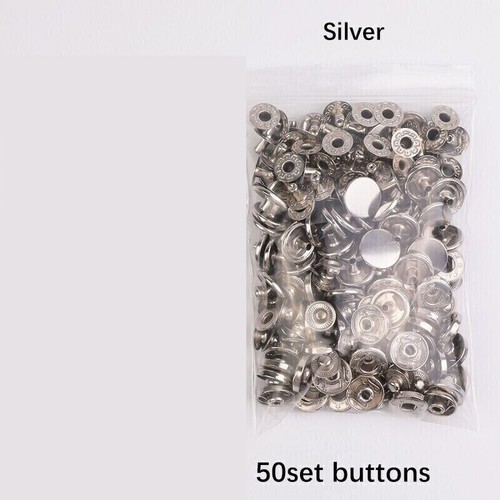 50X Colorful Snap Fasteners Heavy Duty Buttons 12/15mm Metal Press Studs Poppers - Picture 10 of 26