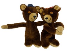 Vintage 1977 Dakin Hugging Teddy Bear Nature Babies Plush Toy Couple