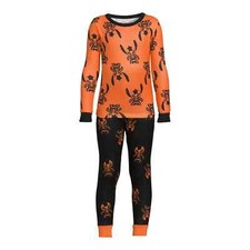 Disney Girls Lilo Stitch Halloween Mix Match 2 Piece Pajama Set, Orange Size 4