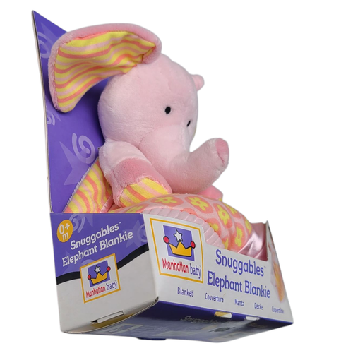 NEW Manhattan Toy Company Elephant Blankie Lovie Plush Security Blanket RARE - Picture 3 of 5
