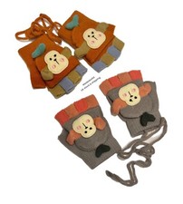 Kids Warm Gloves Toddler Kids Fingerless Mitten Knitted Winter Boy Girl 1-5Yr