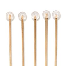 BambooMN Decorative Clear Ball End Bamboo Cocktail Appetizer Picks