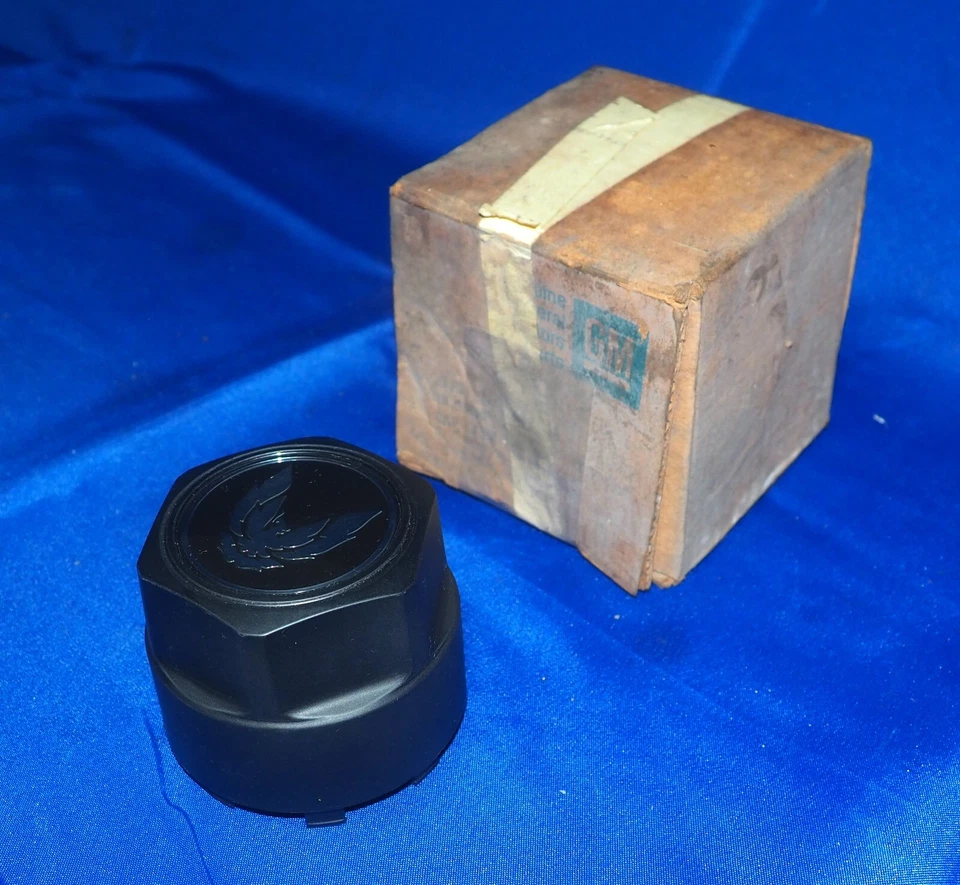 1982-1992 Pontiac Firebird Wheel Center Cap Emblem Black New Old Stock! OEM - Image 3 of 4