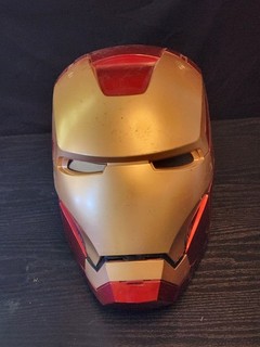 Iron Man Helmet Mask Gold Red Plastic Adjustable Adult Unisex One Size