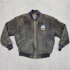VTG Planet Hollywood Orlando men SZ M suede leather bomber jacket