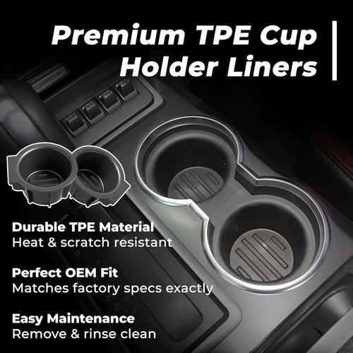 2 Pack Style Cup Holder For Ford F150 2009-2014 Lincoln Mark LT Console - Picture 10 of 20