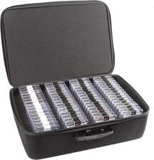 Pro One Touch Card Holder with Zipper Lock - Trading Card Storage Box Fits 60 On