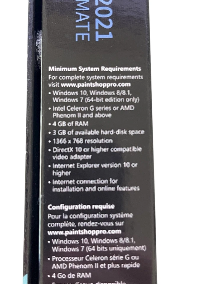 COREL PAINTSHOP PRO 2021 ULTIMATE PAINT SHOP PRO WINDOWS 10, 8, & 7 NEW IN BOX - Image 2 of 4