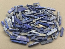 400g/0.88lb Lapis Lazuli Stones Bulk of 100pcs Jewelry Gemstone Strip Bars